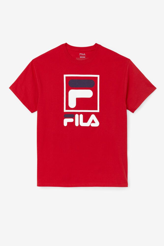 Fila Miesten Paidat Stacked Punainen - EXOA-03978